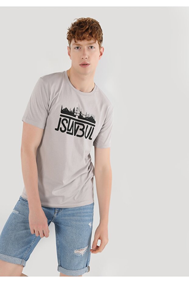 Gri Erkek Tshirt K.kol - 4