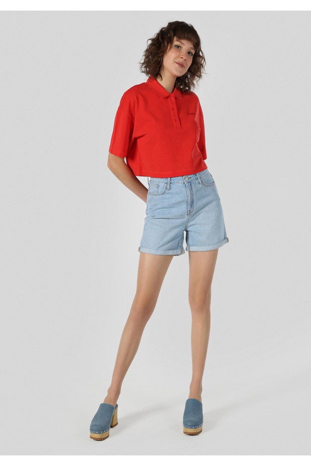 Regular Fit Yüksek Bel Siyah Kadın Şort - 3