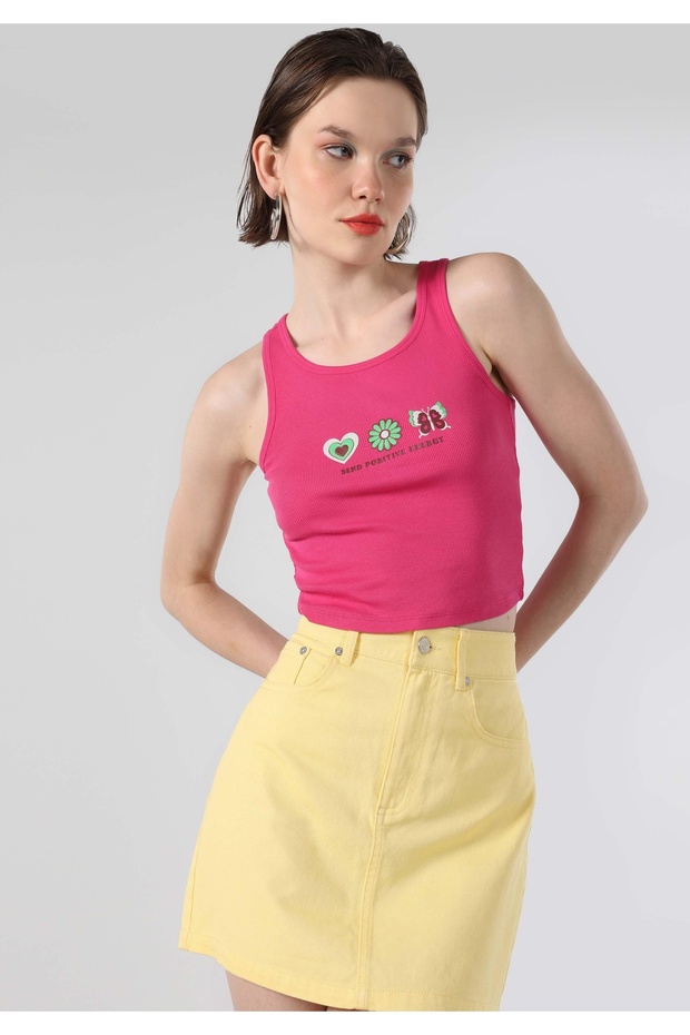 Regular Fit Kadın Pembe Atlet - 1