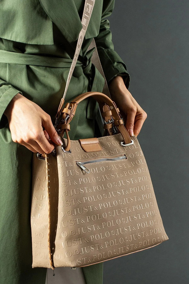 Original Women's Sand Tan Large Size Hand and Shoulder Bag