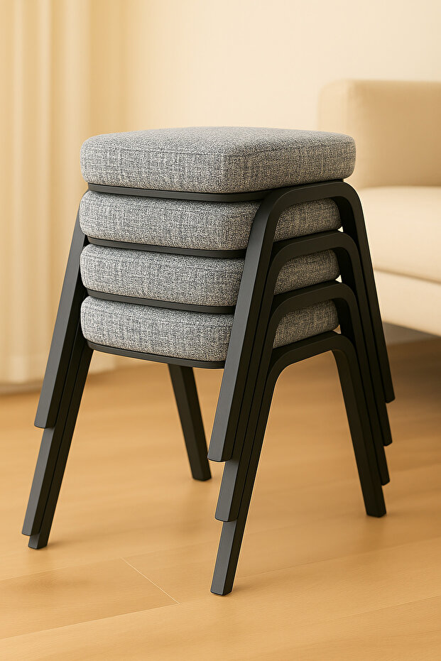 Metal Tabure - 4 Adet - 1