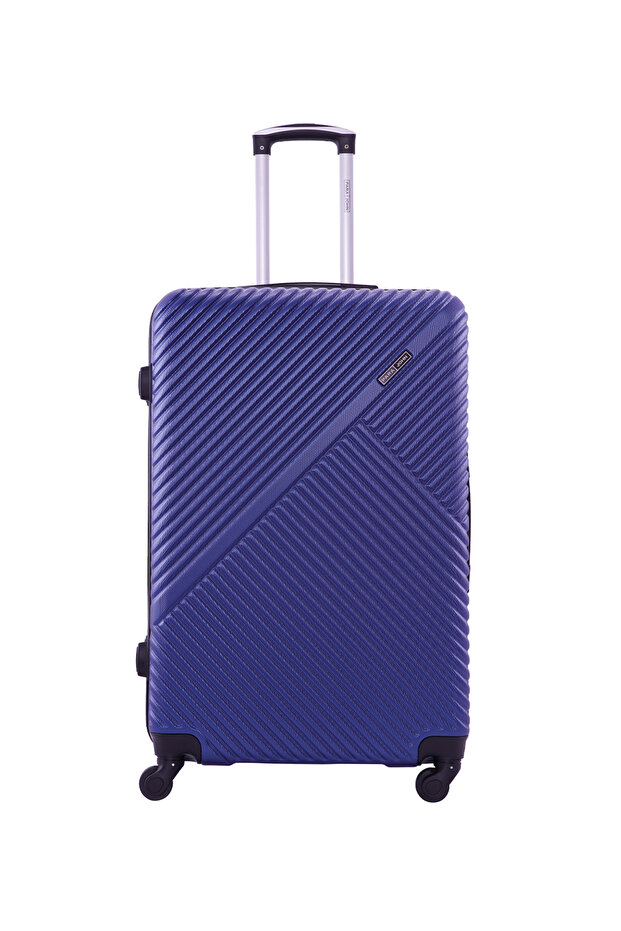 Aura Cabin-Size ABS Hardside Spinner Luggage Trolley – Lightweight 10kg, 4-Wheel, 20 Inch Navy Blue