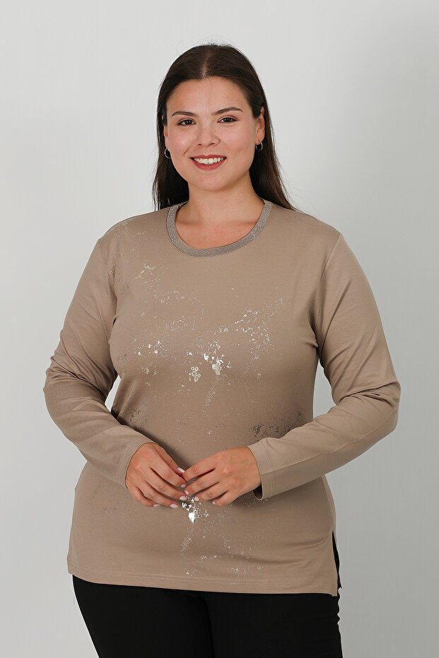 Baskılı Penye Bluz - 2