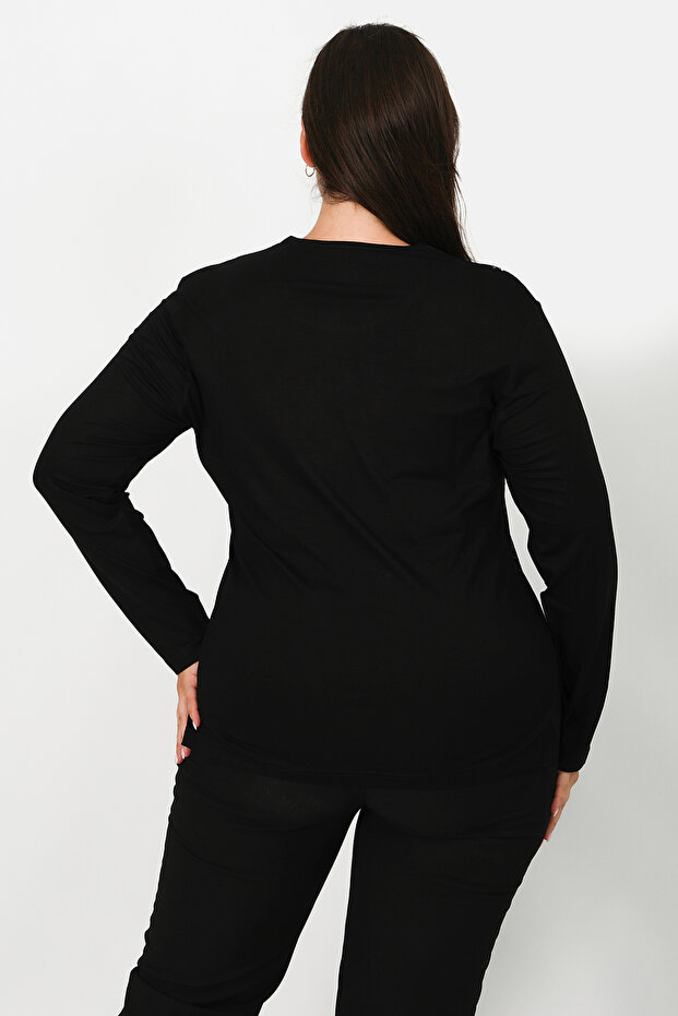 بلوزة قطن ممشط مطبوعة - 5