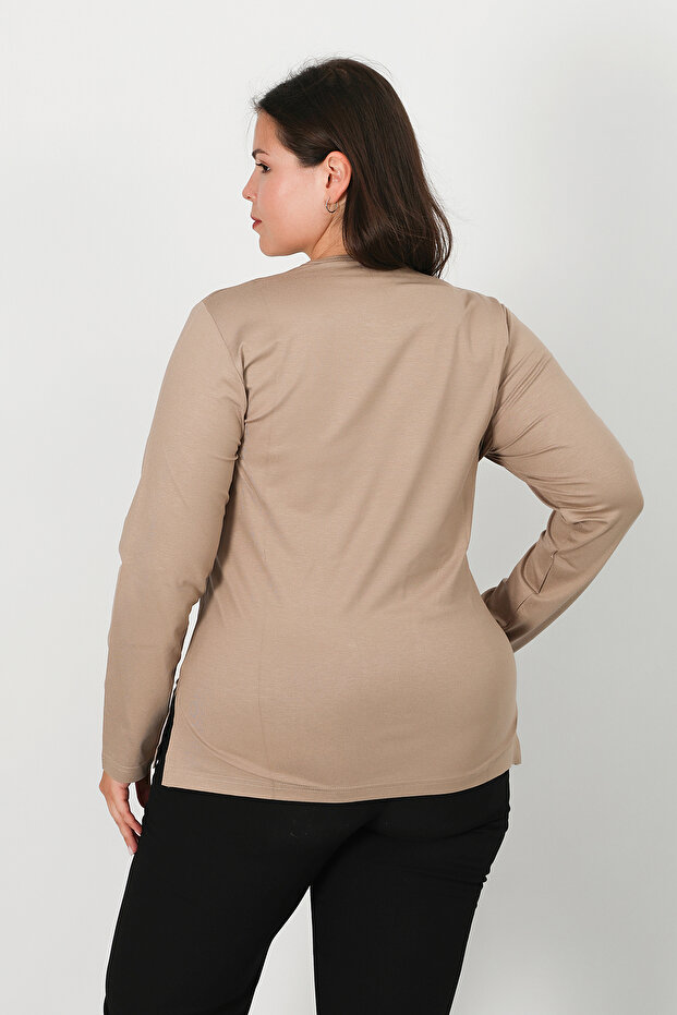 Baskılı Penye Bluz - 5