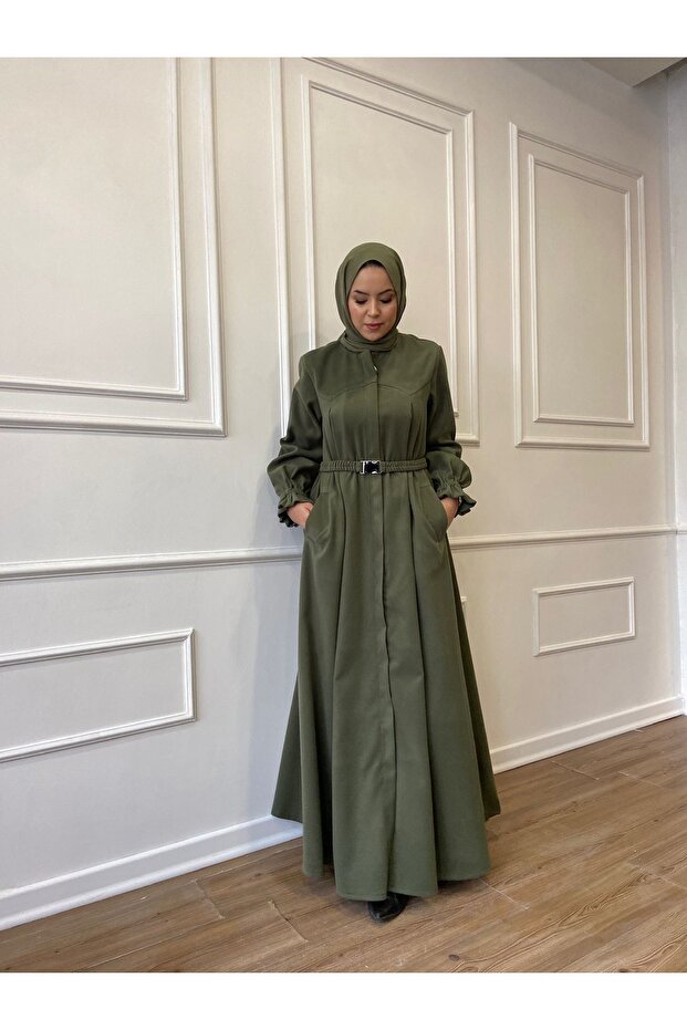 Stamped Flared Coat - 3