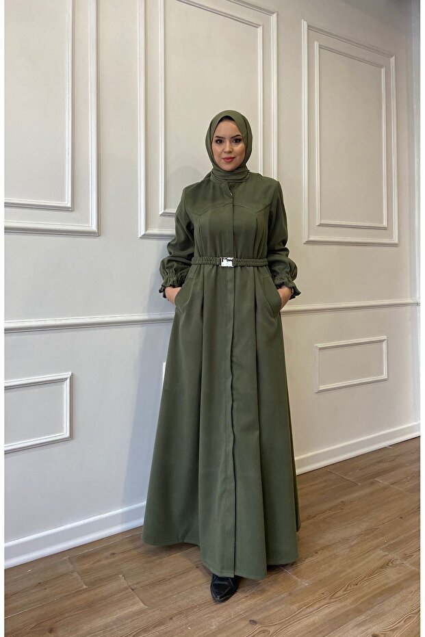 Stamped Flared Coat - 1