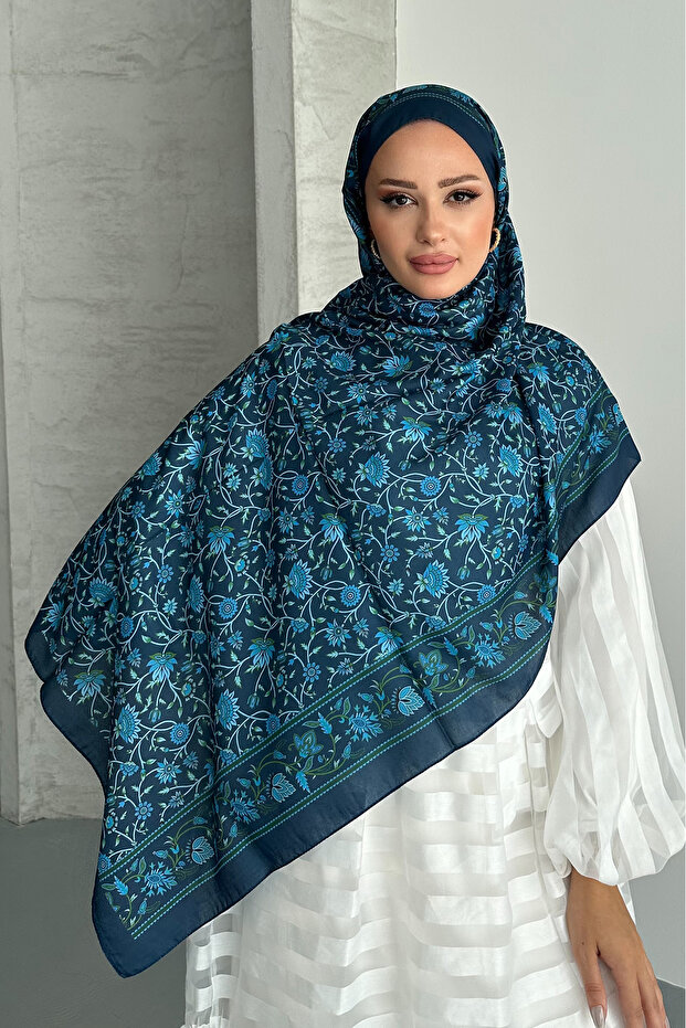 شال قطني ناعم منقوش عرقيًا أصلي - 5