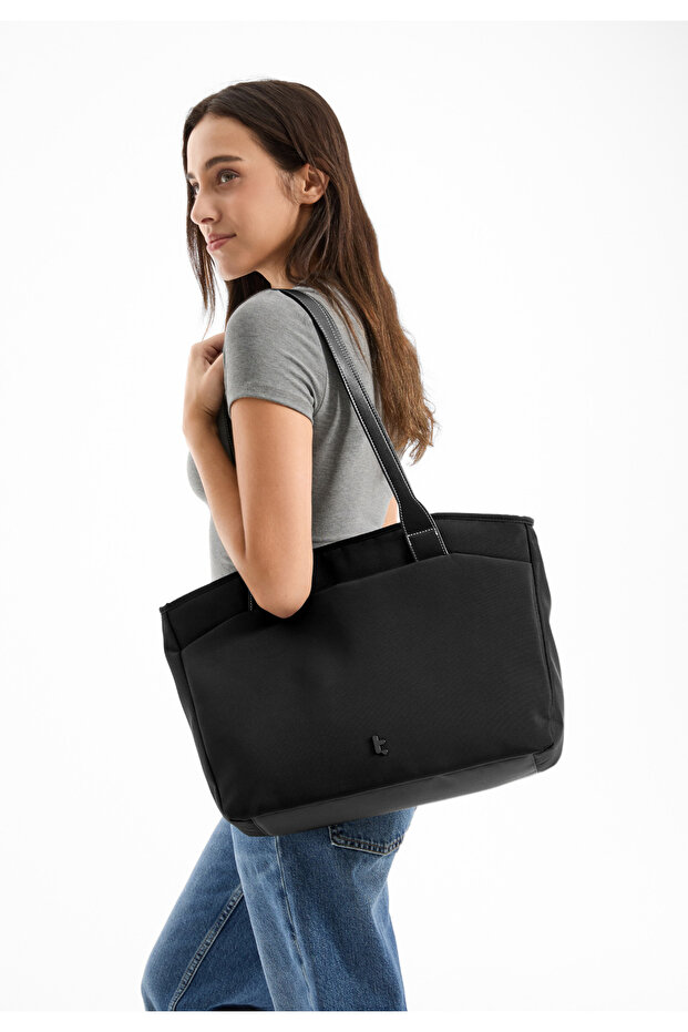 Versatile T23 13.5 Inch/14L Black Tote Bag Laptop Notebook Shoulder Bag - T23M1D1