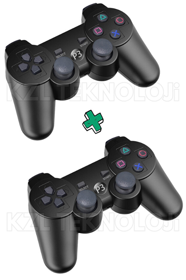 Ps3 Kablosuz Analog Oyun Kolu Dualshock Wireless Joystick Controller Double Gamepad 2 Adet - 8