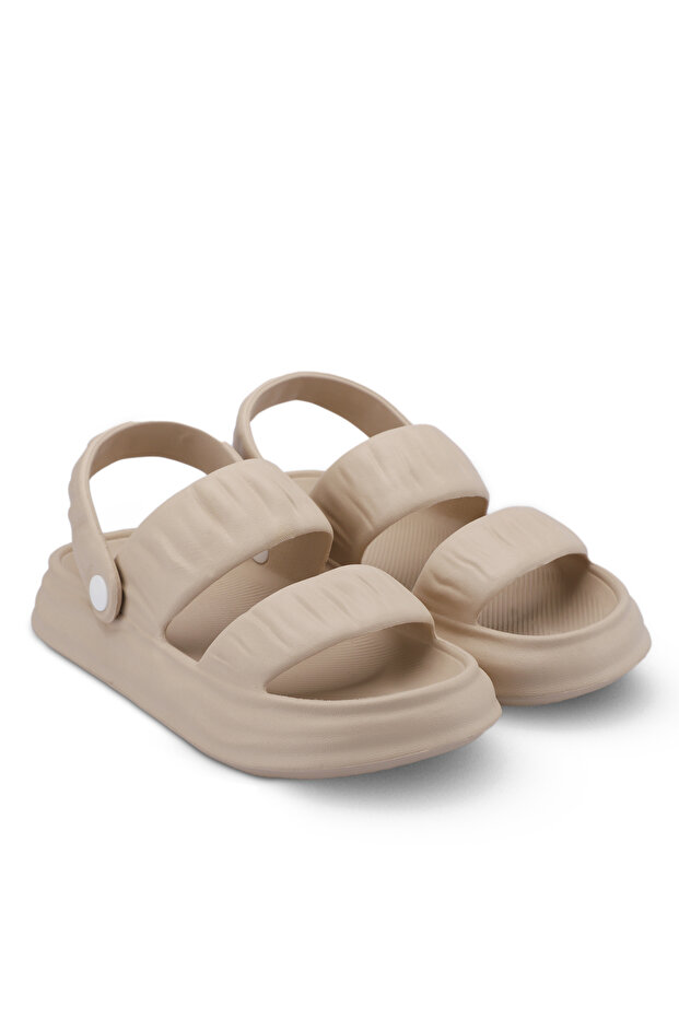 OIER Kadın  Bej Sandalet - 2