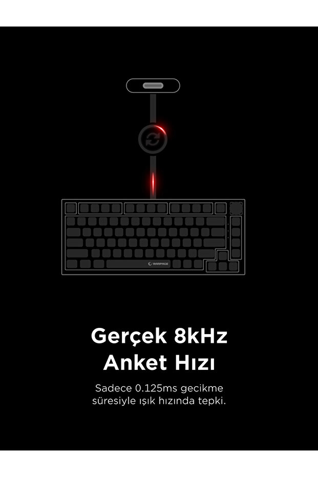 Zenith PRO V2 8000 Hz Gateron Manyetik Anahtarlı RGB Gasket Oyuncu Klavyesi - 3