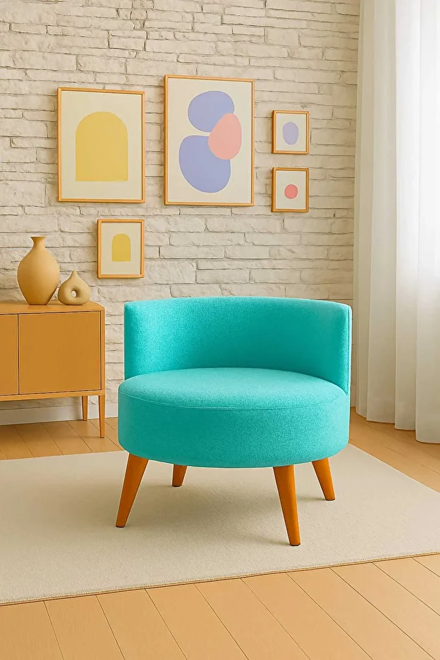 Turkuaz Teddy Tek kişilik Berjer (SALON, BALKON, OFİS) - 1