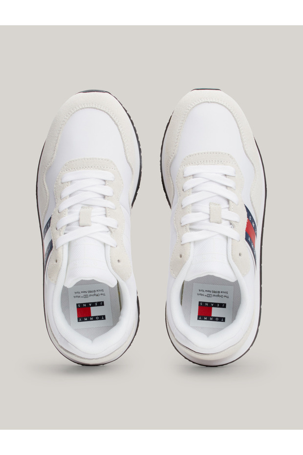 Kadın Tommy Hilfiger Logolu Süet Üst Kısımlı Polyster Astarlı Kauçuk Dış Tabanlı Sıca - 3