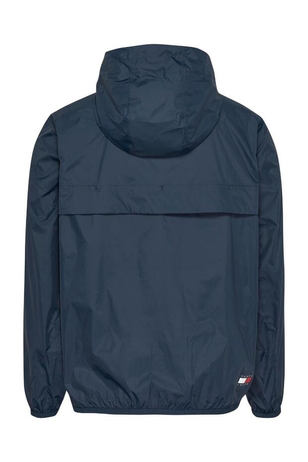 Męska bluza z logo marki, zapinana na suwak, z elastycznymi mankietami i obszyciem, wodoodporna, z wysokim kołnierzem i kapturem, rozmiar L - 2