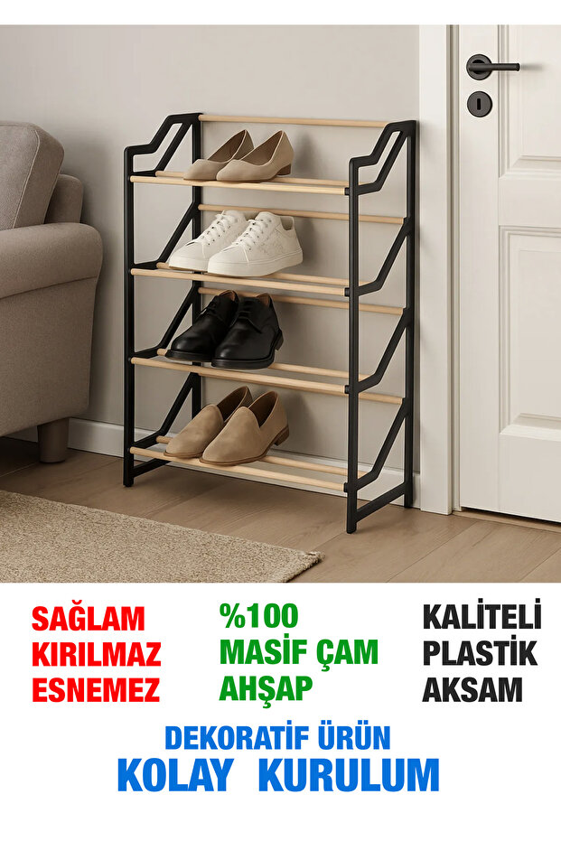 PAZARAZA NA-01 AHŞAP AYAKKABILIK KALİTELİ MASİF ÇAM ÇUBUK AHŞAP - 1