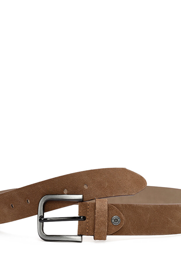 Pasek skórzany męski ze zamszu norkowego - 000a2d 1304610 - 4