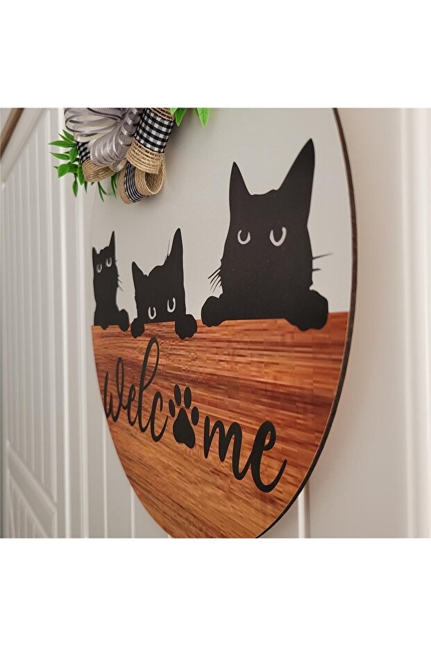 Meraklı Kedi Kapı Süsü (30 Cm) - 4