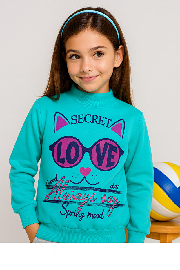 Şardonlu Çocuk Sweatshirt - 1