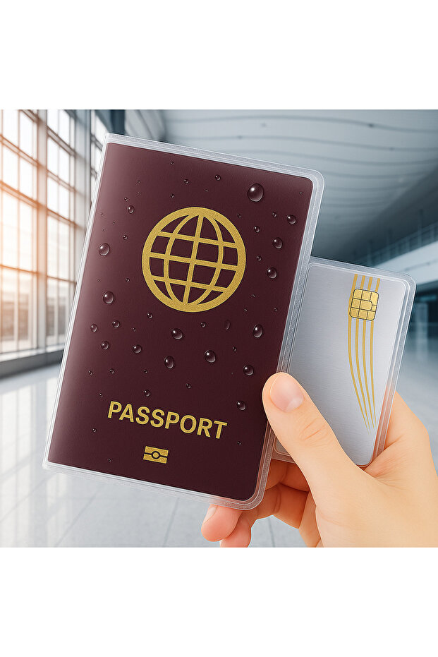 Transparent Passport Case - Passport Protection Case with Pocket - Waterproof Passport Protector - Passport Holder 1 Piece