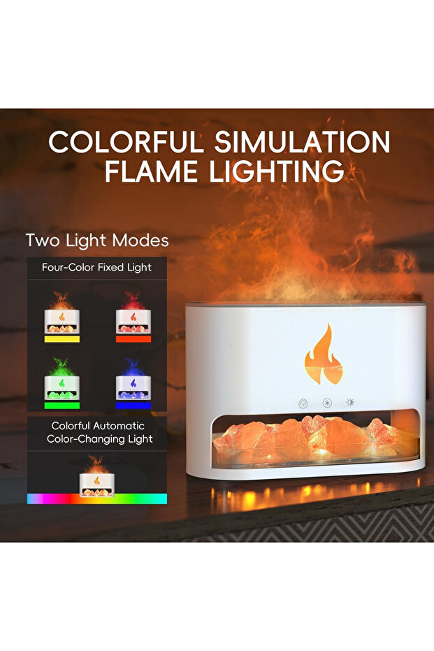 A diffuser and humidifier with LED lighting that simulates candlelight dx2510 - 4