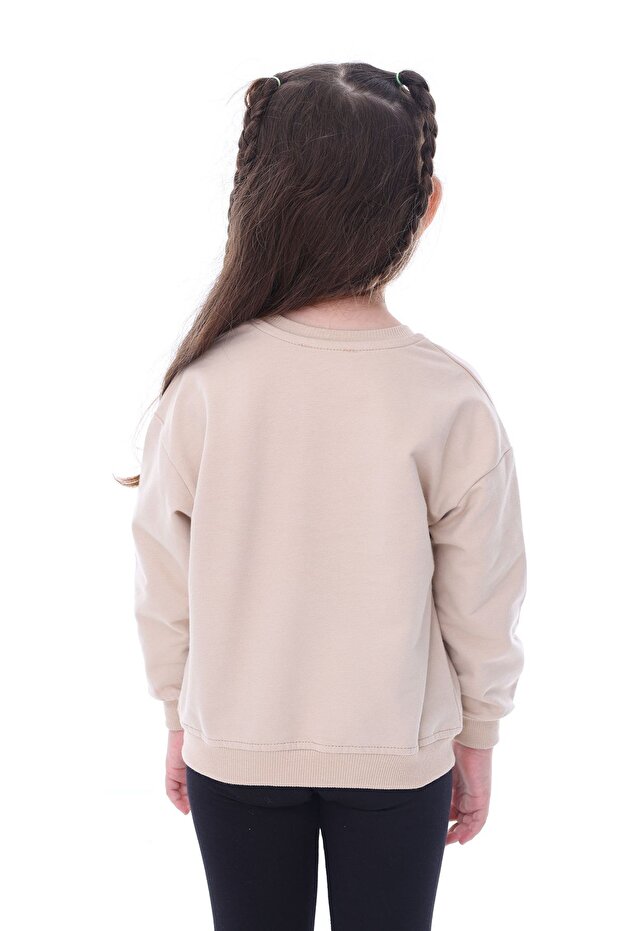 Basic Solid Color Pink Brushed Soft 100% Cotton Sweatshirt - 3