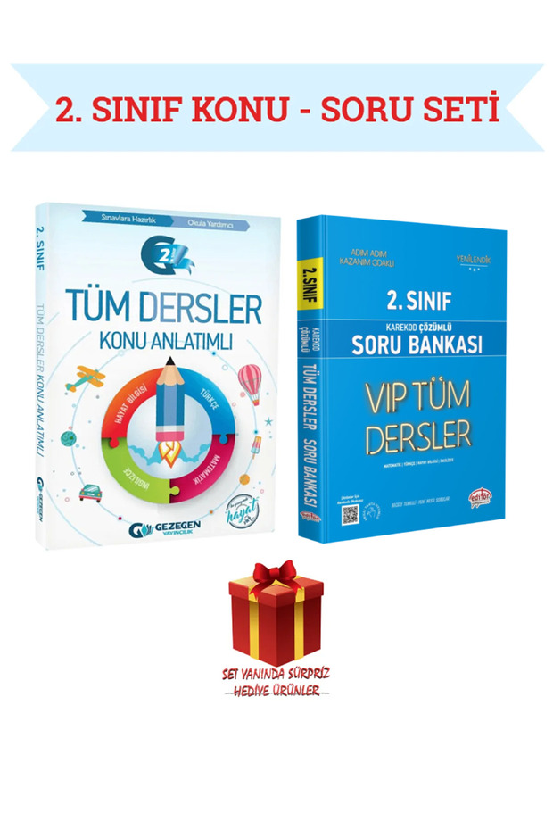 2. Sınıf Konu - Soru Seti: 2. Sınıf Tüm Dersler Konu Anlatımlı + Editör Tüm Dersler Soru Bankası - 1
