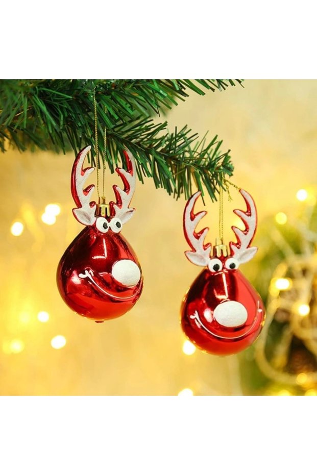 3 Pieces Rhine Deer New Year Ornament Party Birthday Ornaments