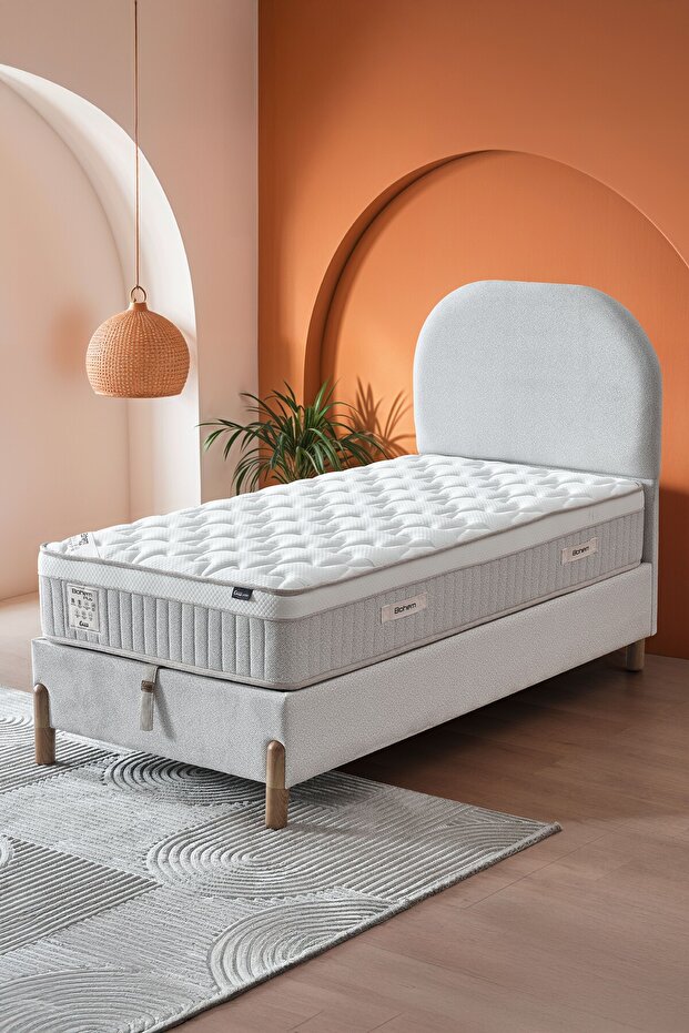 Bohem Plus Tek Kişilik Uyku Seti – Pocket Yaylı Yatak, Sandıklı Baza, Başlık3 lü Set - 3