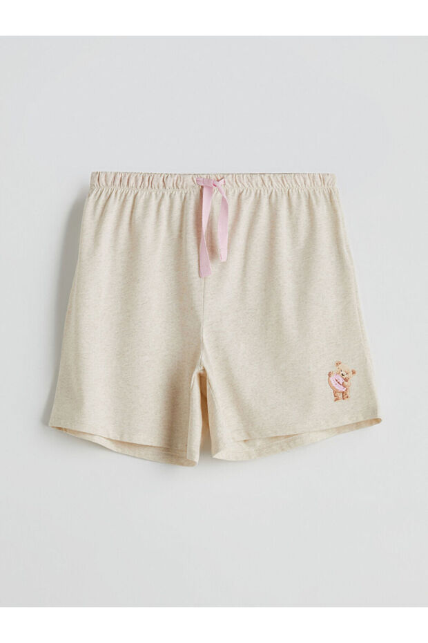 LCW Young Ayı Teddy Baskılı Kadın Şort Pijama Alt 2'li (S5) - 8
