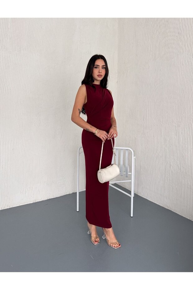 Drapeli Abiye Elbise - 2