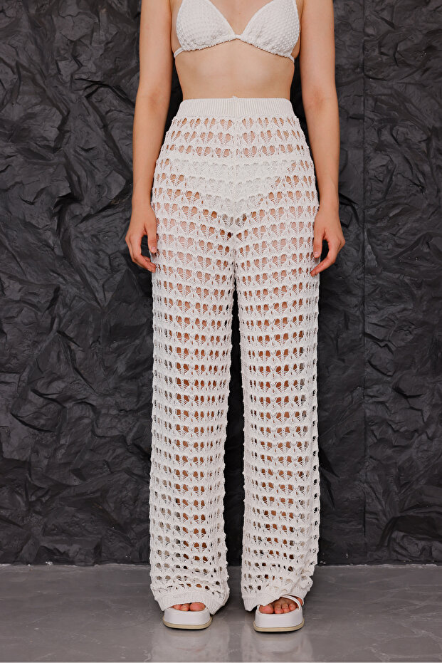 بنطلون شاطئ صيفي مخرم - 4