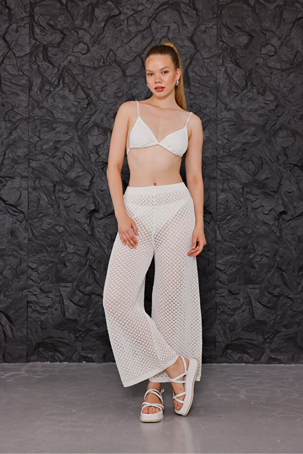 بنطلون شاطئ صيفي مخرم - 4