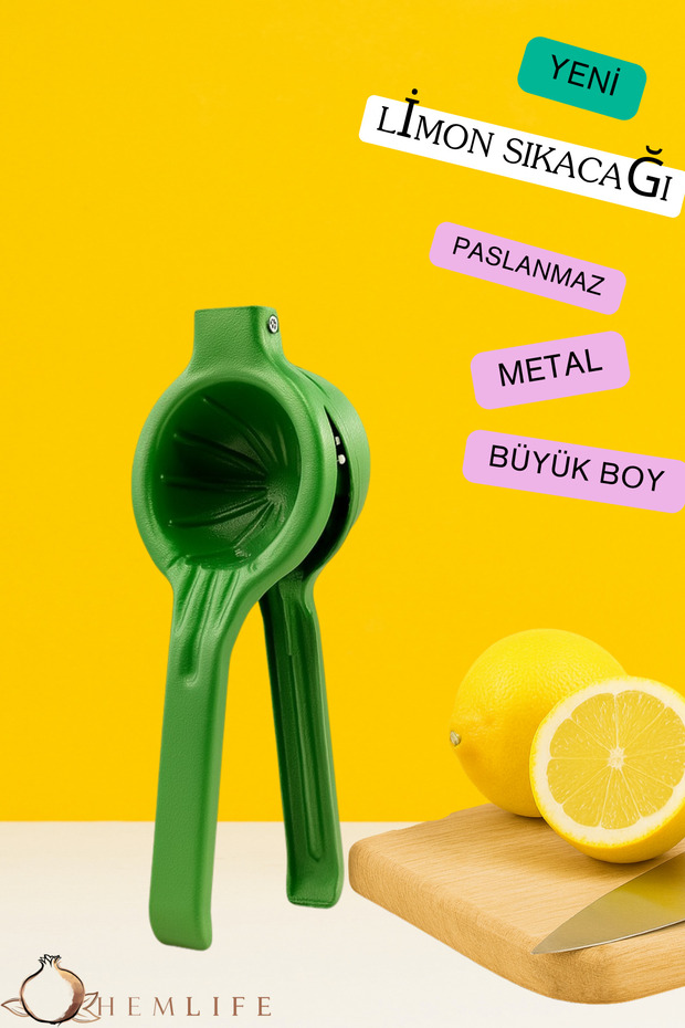 عصارة معدنية مقاومة للصدأ للليمون والحمضيات، تصميم خاص، عصارة ليمون وبرتقال باللون الأخضر - 1