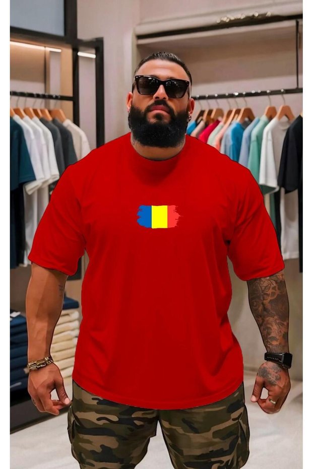 تي شيرت مطبوع للجنسين مقاس كبير