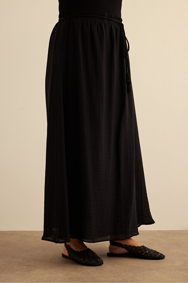 Bağcıklı Viscon Etek - 3