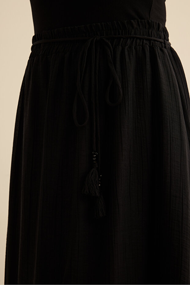 Bağcıklı Viscon Etek - 5