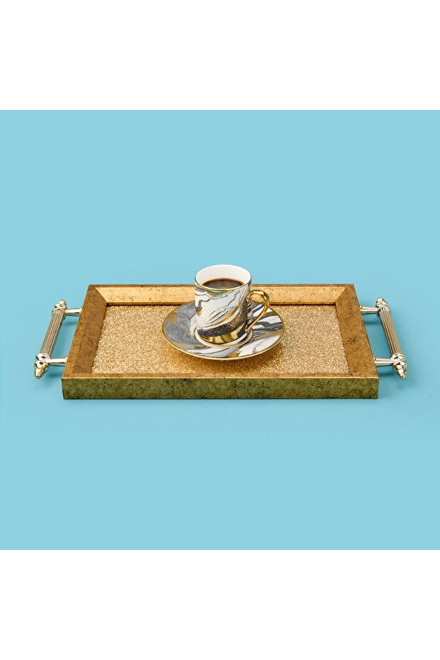 Kitchen Mini Tepsi - Gold - 29x18 cm - 2