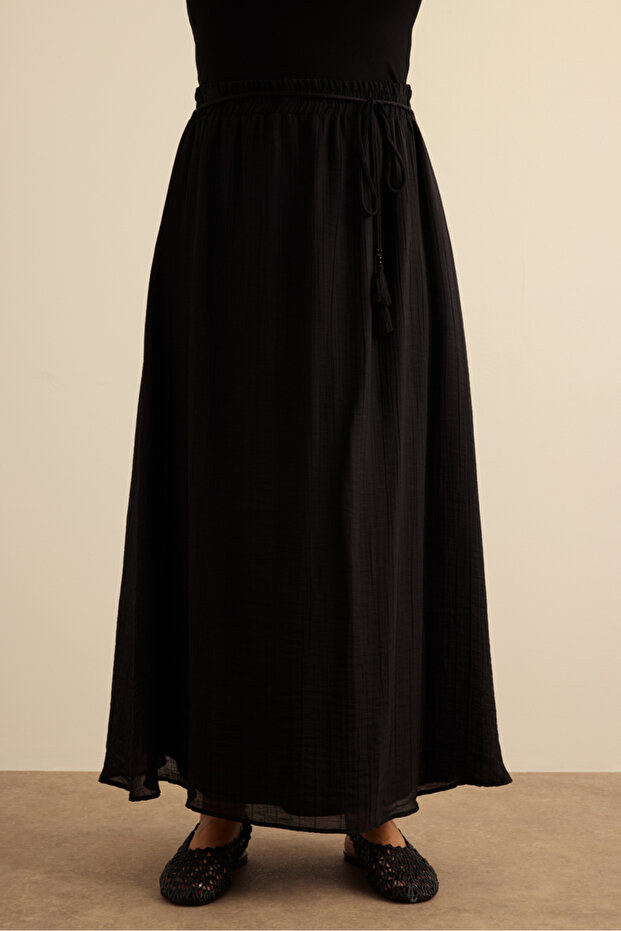 Bağcıklı Viscon Etek - 2