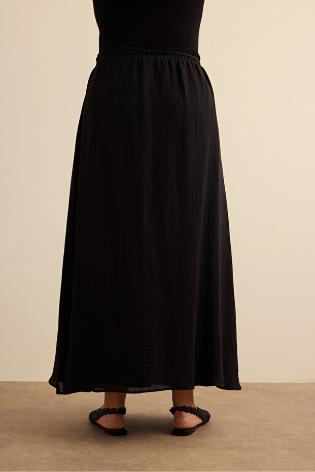 Bağcıklı Viscon Etek - 6