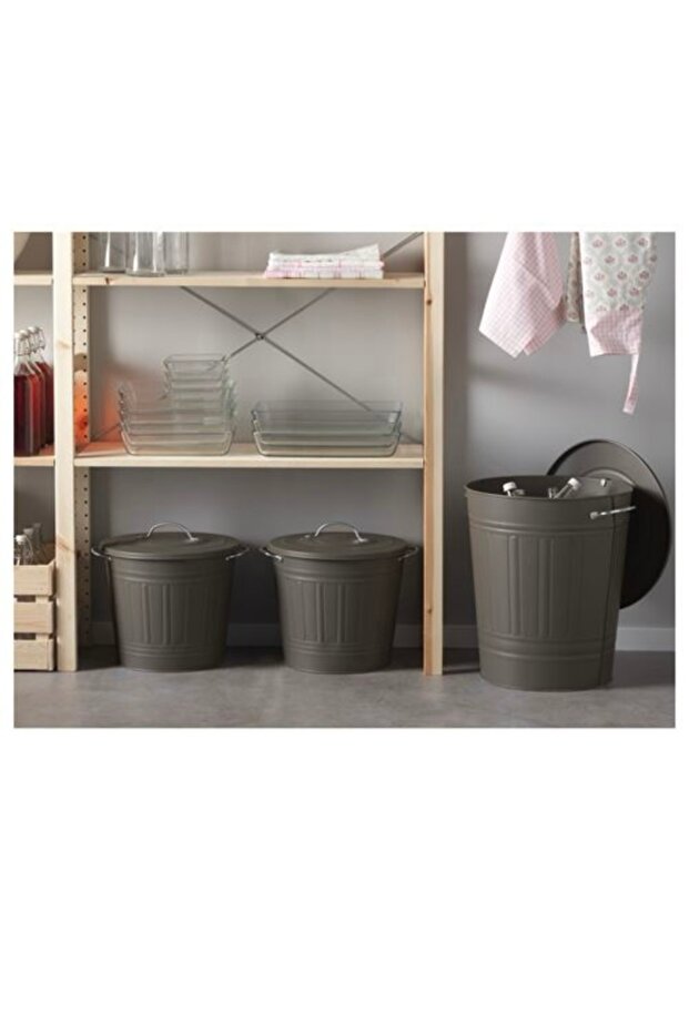 Knodd çöp kovası, 16 lt , Gri - 3