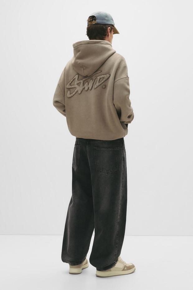 Kapüşonlu STWD Yamalı Sweatshirt - 4