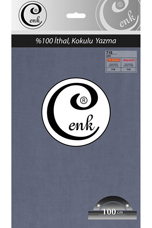 قلم كتابة مستقيم مستورد من Cenk 715 باللون الرمادي الفاتح 100 سم مع حقيبة