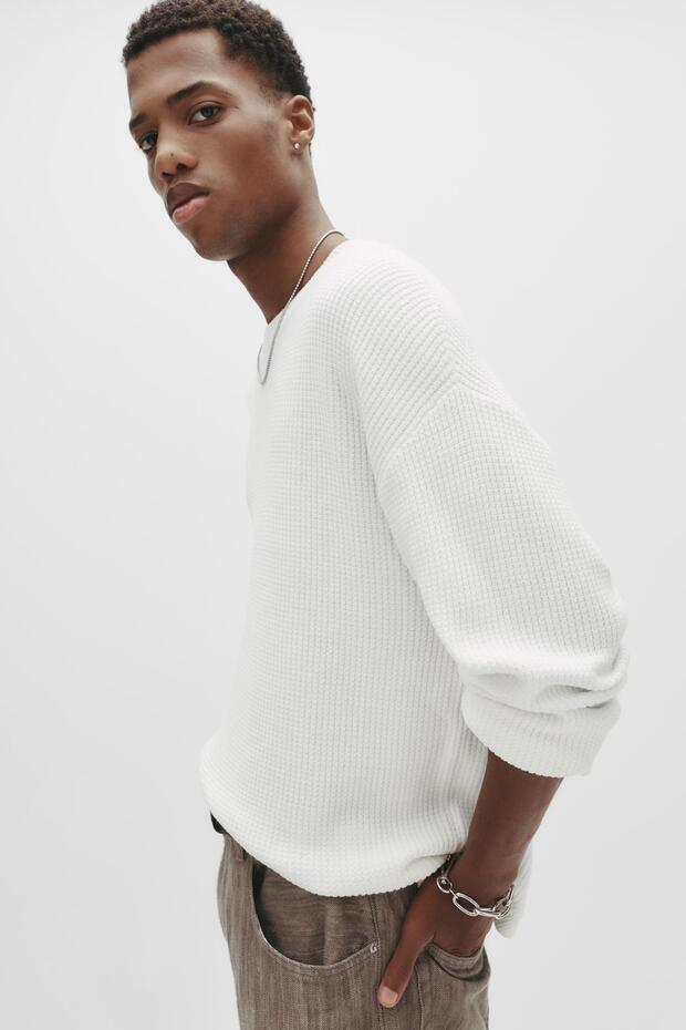 Gofre örgü kazak - 1