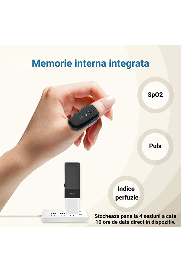 Smart WiFi ring pulse oximeter, Oxylink Remote, continuous oxygen saturation pulse monitoring - 5