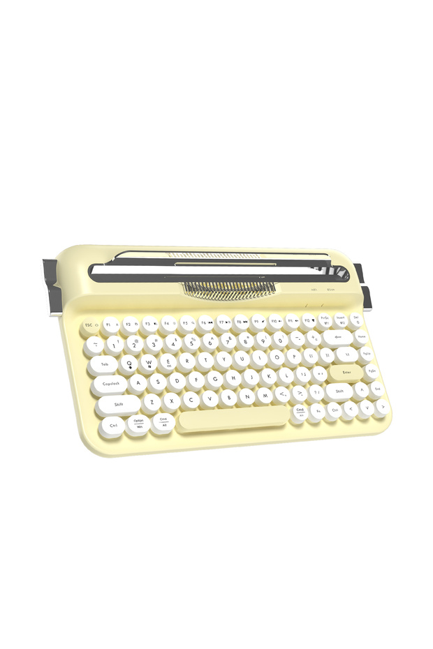 Retro Daktilo Klavye Bluetooth & 2.4G, Standlı, Yuvarlak Tuşlu, Ergonomik, Sessiz AJAZZ AF84 - 1