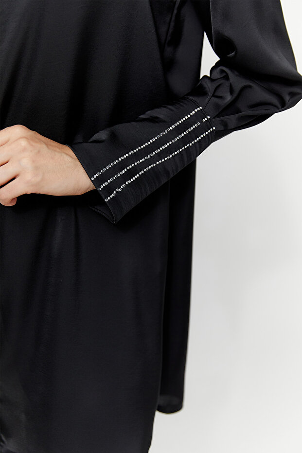 Sıra Taşlı Krep Tunik - 5