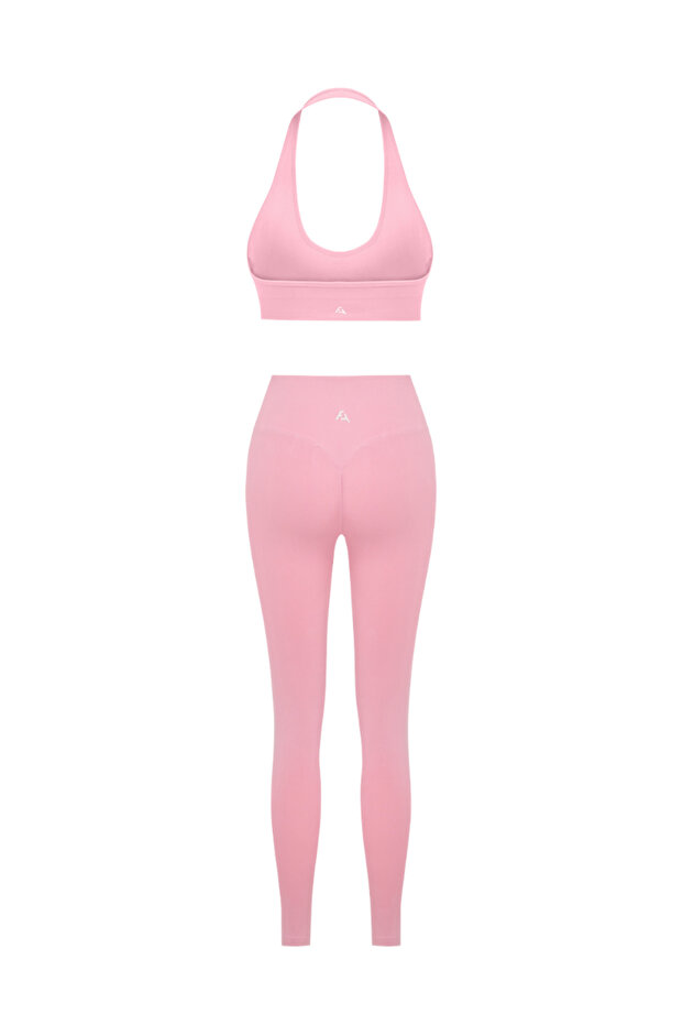 Ροζ Bustier Push Up κολάν σετ - 3