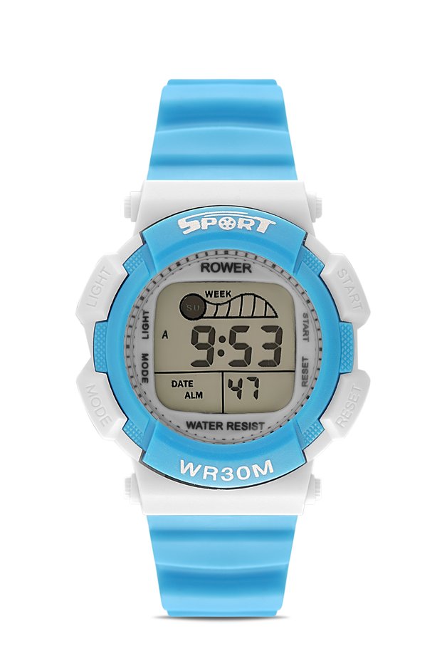 Rwr Collection Children &Apos; S Digital Blue Silicone Wrist Watch Tctsr005101S0309