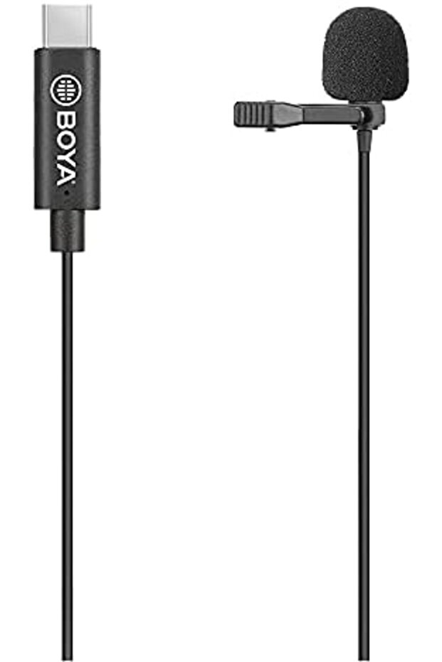 ميكروفون BY-M3 Lavalier USB Type-C، أحادي، أسود